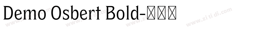 Demo Osbert Bold字体转换